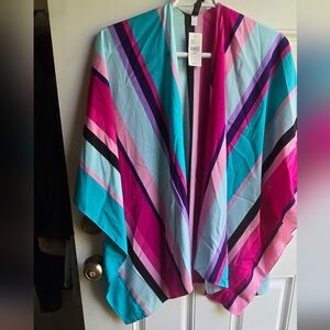 Lane Bryant Multicolor Striped Poncho